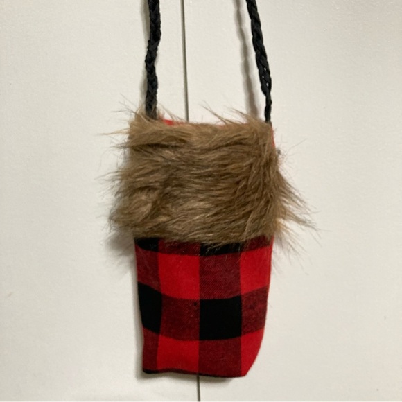 Crossbody Bag Small Plaid Buffalo Red Black Checkered Christmas Holiday Festive - Picture 5 of 11